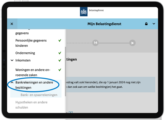 Uitleg vooraf ingevulde gegevens wijzigen, boven afbeelding toegelicht.