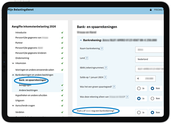 Uitleg vooraf ingevulde gegevens wijzigen, boven afbeelding toegelicht.